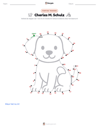 Charles M. Schulz afdrukbare werkblad voorbeeld