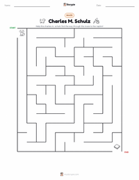 Charles M. Schulz printable worksheet preview