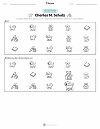Charles M. Schulz druckbare Arbeitsblatt Vorschau