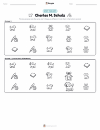 Charles M. Schulz printable worksheet preview