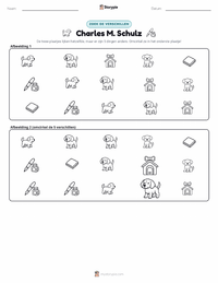 Charles M. Schulz afdrukbare werkblad voorbeeld