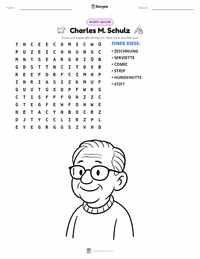Charles M. Schulz druckbare Arbeitsblatt Vorschau