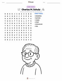 Charles M. Schulz printable worksheet preview