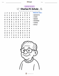 Aperçu de la feuille de travail imprimable Charles M. Schulz