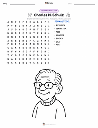 Podgląd drukowalnego arkusza ćwiczeń Charles M. Schulz