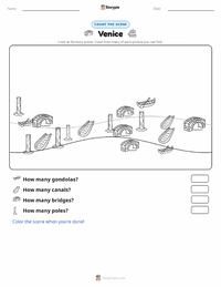 Venice printable worksheet preview
