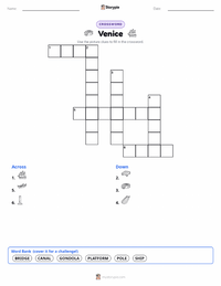 Venice printable worksheet preview