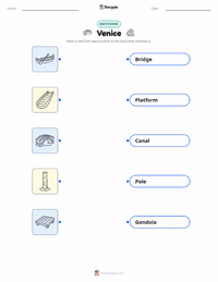 Venice printable worksheet for kids