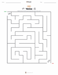 Venice printable worksheet preview