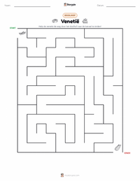 Venetië afdrukbare werkblad voorbeeld