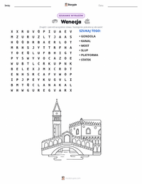 Podgląd drukowalnego arkusza ćwiczeń Wenecja