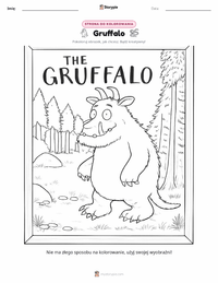 Podgląd drukowalnego arkusza ćwiczeń Gruffalo (książka)
