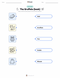 The Gruffalo (book) printable worksheet for kids