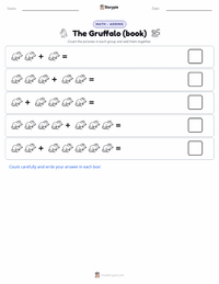 The Gruffalo (book) printable worksheet preview