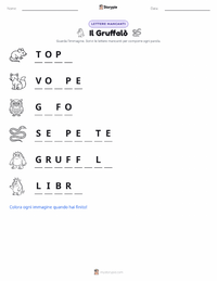 Anteprima della scheda stampabile di Il Gruffalò (libro)