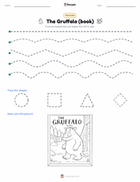 The Gruffalo (book) printable worksheet preview