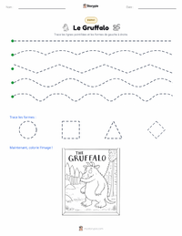 Aperçu de la feuille de travail imprimable Le Gruffalo (livre)