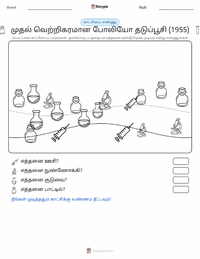 முதல் வெற்றிகரமான போலியோ தடுப்பூசி (1955) அச்சிடக்கூடிய வேலைப்பதிவின் முன்னோட்டம்