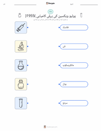 پہلی کامیاب پولیو ویکسین (1955) پرنٹ کرنے کے قابل ورکشیٹ بچوں کے لیے
