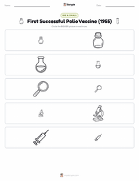 First Successful Polio Vaccine (1955) printable worksheet preview