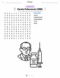 Eerste Succesvolle Poliovaccin (1955) afdrukbare werkblad voorbeeld