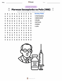 Podgląd drukowalnego arkusza ćwiczeń Pierwsza skuteczna szczepionka przeciwko polio (1955)