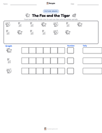 The Fox and the Tiger printable worksheet preview