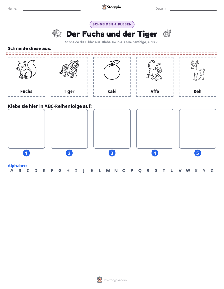 Schneiden & Einfügen Alphabet