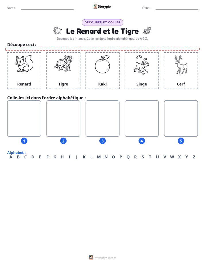 Découper & Coller l'Alphabet