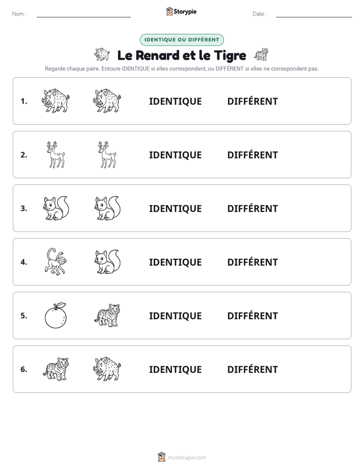 Identique ou Différent
