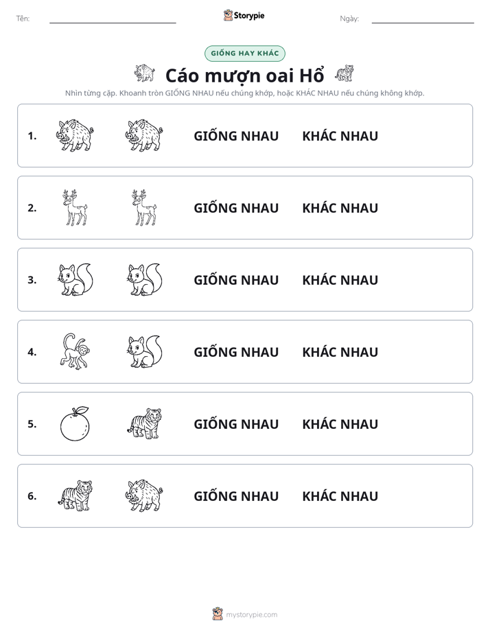 Giống Hay Khác
