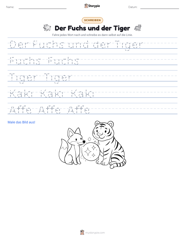 Schreibübung