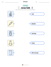 Jonas Salk printable worksheet for kids