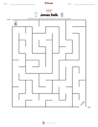 Jonas Salk printable worksheet preview