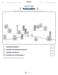 Aperçu de la feuille de travail imprimable Poliomyélite