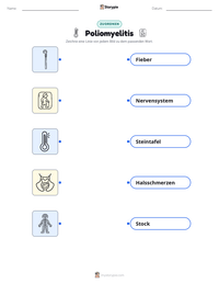 Poliomyelitis druckbare Arbeitsblatt Vorschau