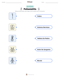 Vista previa de la hoja de trabajo imprimible de Poliomielitis
