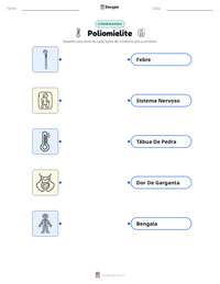 Prévia da folha de atividades imprimível Poliomielite