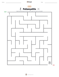 Poliomyelitis printable worksheet preview