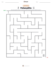 Aperçu de la feuille de travail imprimable Poliomyélite