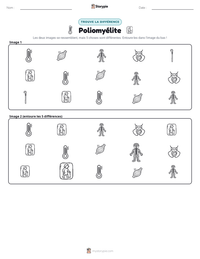 Aperçu de la feuille de travail imprimable Poliomyélite