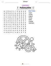 Poliomyelitis printable worksheet preview