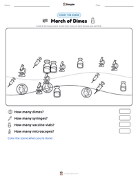 March of Dimes printable worksheet preview