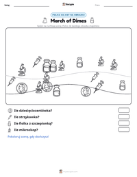 Podgląd drukowalnego arkusza ćwiczeń March of Dimes
