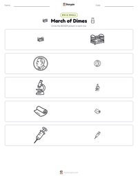 March of Dimes printable worksheet preview