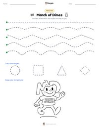March of Dimes printable worksheet preview