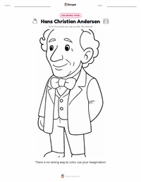 Hans Christian Andersen printable worksheet preview
