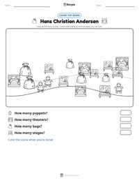 Hans Christian Andersen printable worksheet preview