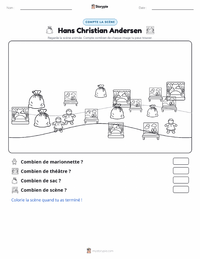 Aperçu de la feuille de travail imprimable Hans Christian Andersen
