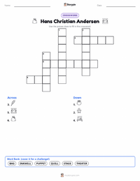 Hans Christian Andersen printable worksheet preview